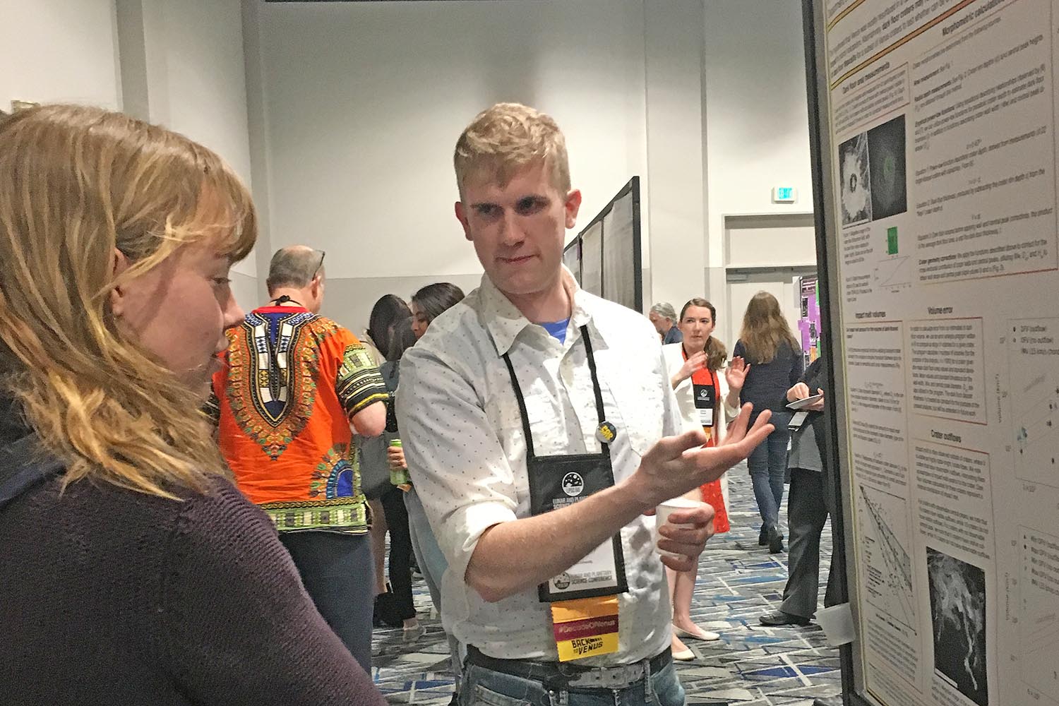 Reid Perkins MA ’19 presents research on Venusian tessera.