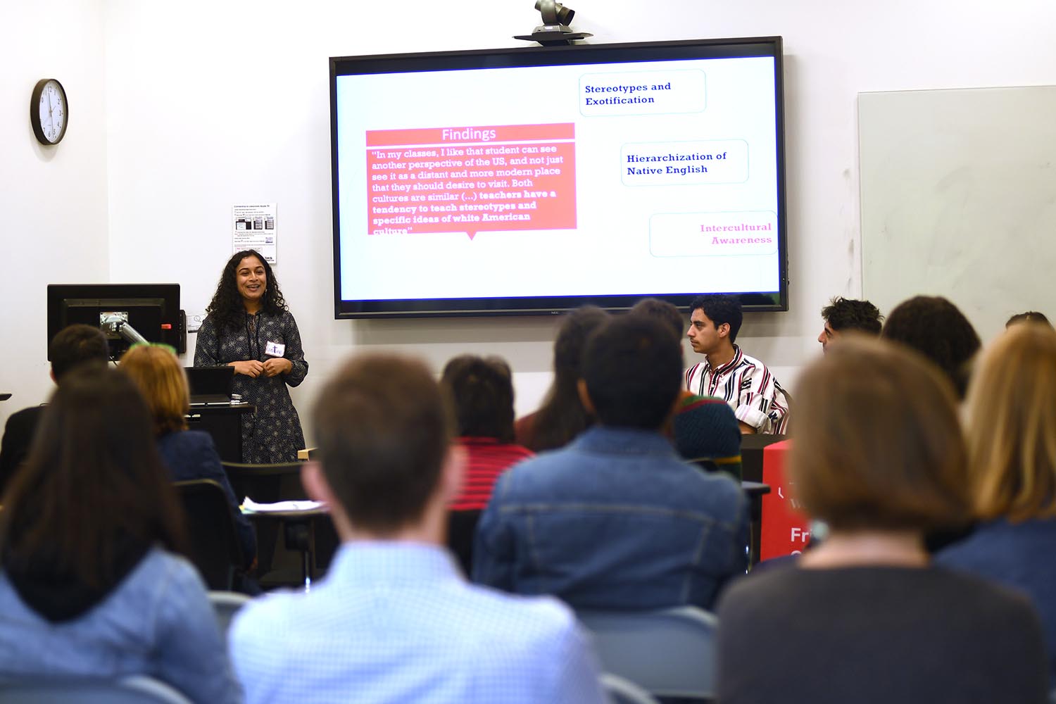 Cristine Khan ’13 presented "Questioning the Role of Native English Speakers in International Language Education."