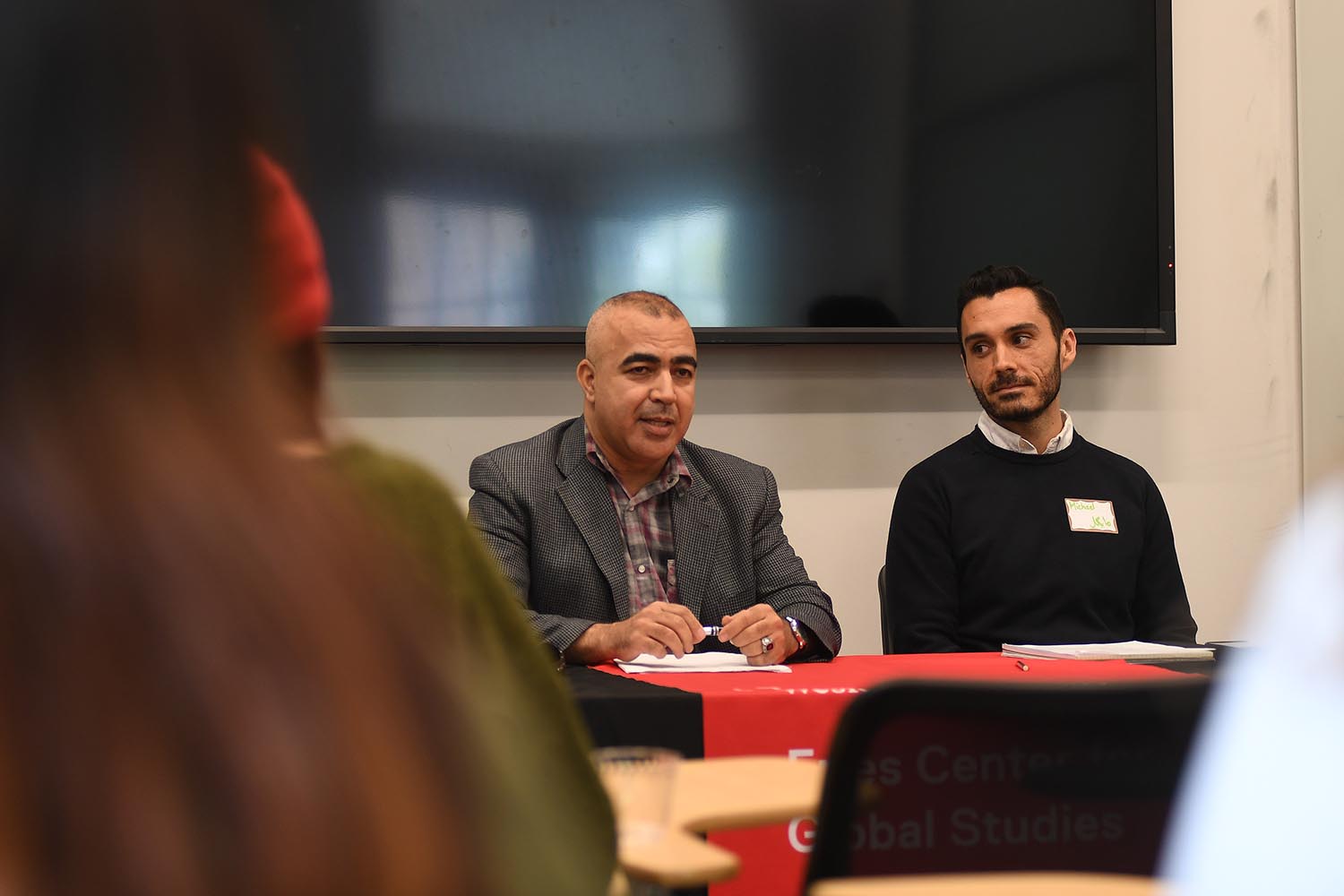 Professor Aissa (Arabic) and Michael Acosta (Study Abroad Advisor)