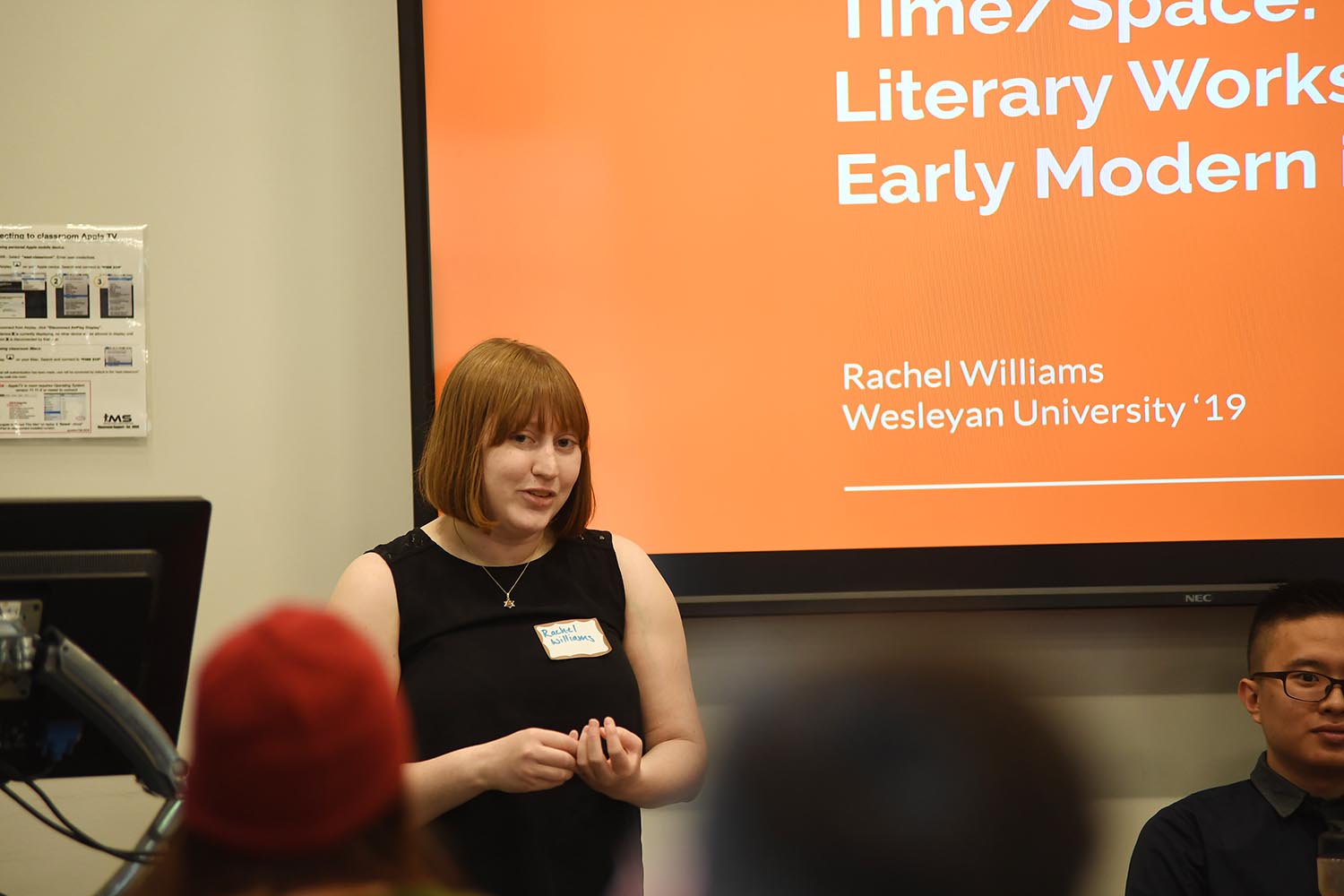 Rachel Williams '19 spoke on "Translation across Time/Space: Translating Literary Works from the Early Modern into Today."