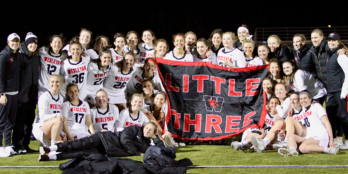 Wesleyan's women's lacrosse team won Little 3 victories in 2017 and 2019. 