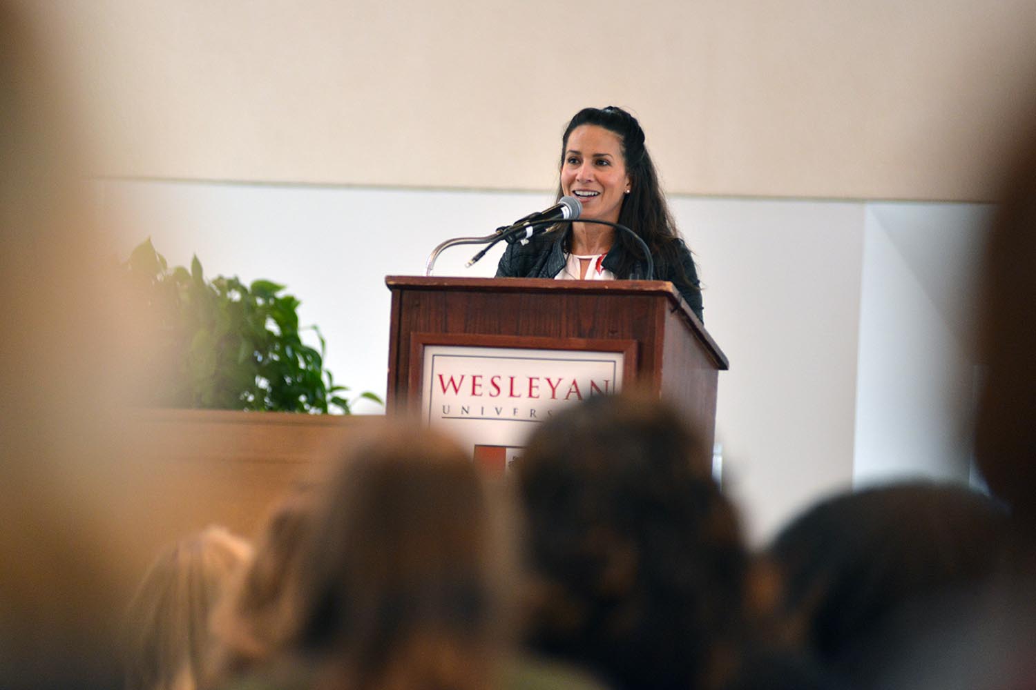 Wesleyan alumnae and New York Mets public address announcer Marysol Castro '96 delivered the WesFest Alumni Keynote Address on April 11. Castro, the first Latina public address announcer in the entire MLB, also the host of The Weekly Good on OGTV and the wildly popular CTBites Hot Dish podcast. In 2010, Castro anchored weather at CBS's The Early Show. She spent two years at ESPN as a host and sideline reporter for the Little League World Series, Invictus Games, and Premier Boxing Champions.