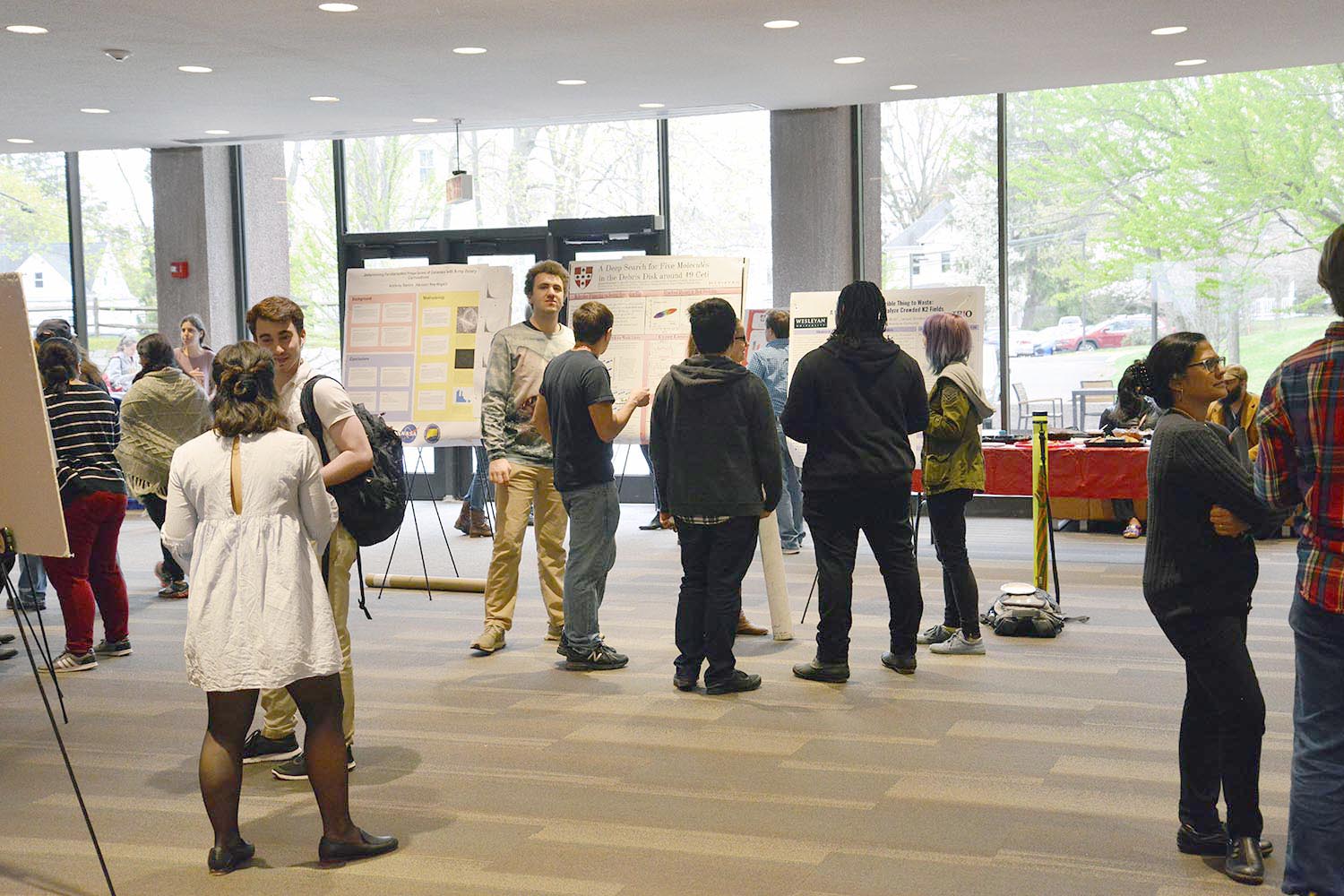 On April 26, honors and graduate students in the Natural Sciences and Mathematics Division presented posters at the Celebration of Science Theses. 