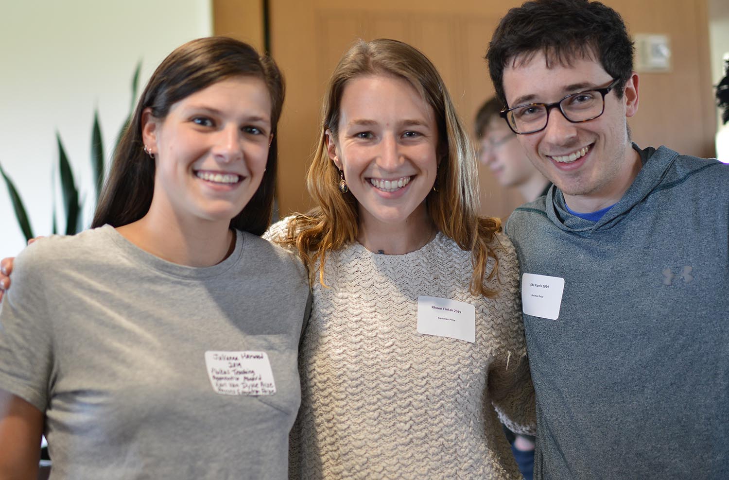 Julianna Harwood '19 received the Plukas Teaching Apprentice Award and the Karl Van Dyke Prize for outstanding achievement in physical science. Rhoen Fiutak '19 and Abe Kipnis '19 won the Bertman Prize for physics. 