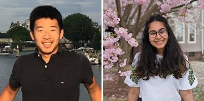 Bob Liu '22 and Vanshika Virmani '21