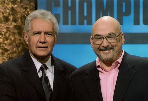 Steve Berman ’72 with Alex Trebek at the Ultimate Tournament of Champions in 2005