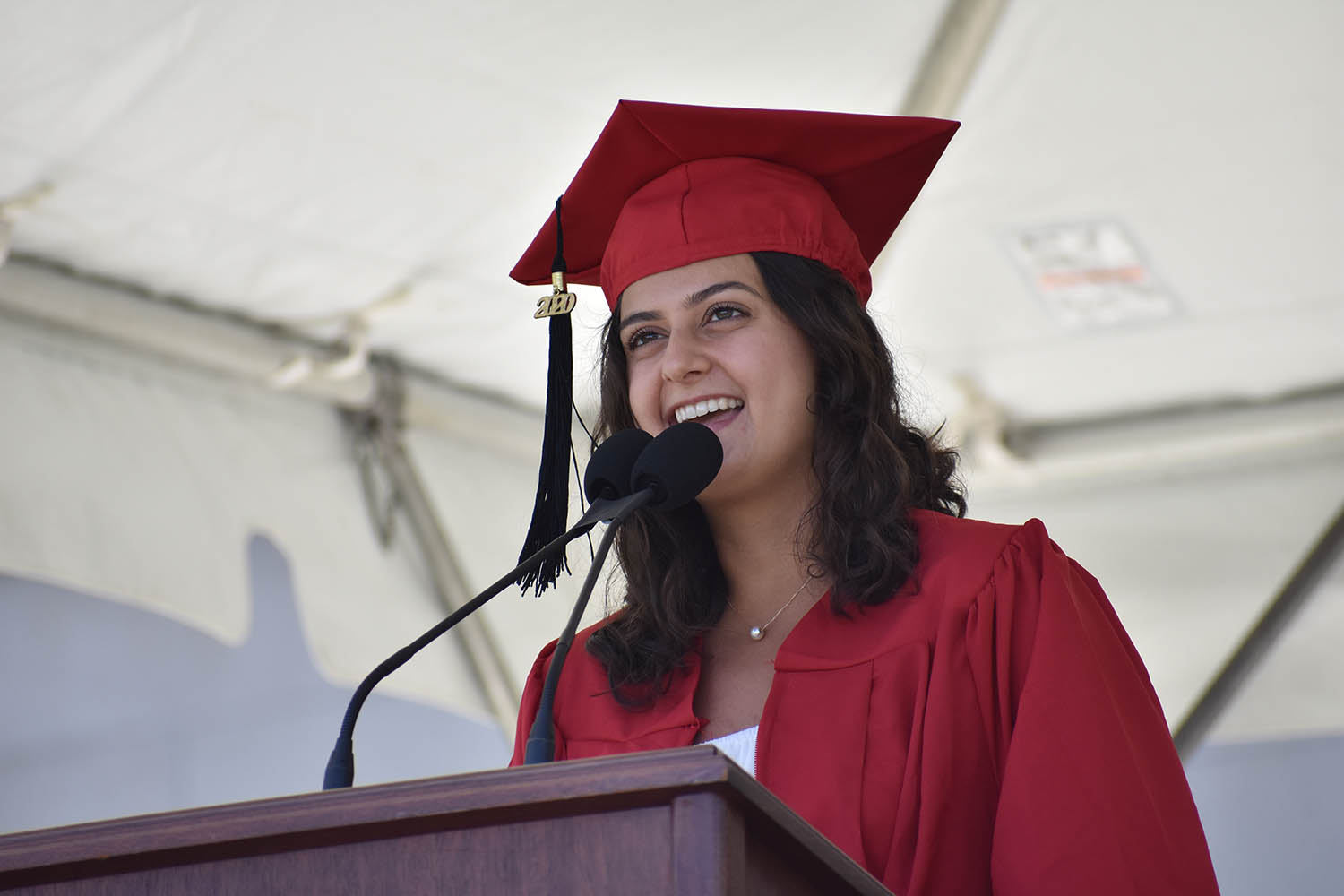 In her speech, Class Speaker Caroline Bhupathi ’20 expressed the uncertainty that many of the graduates have felt. As she said, life hit quickly and it hit hard.