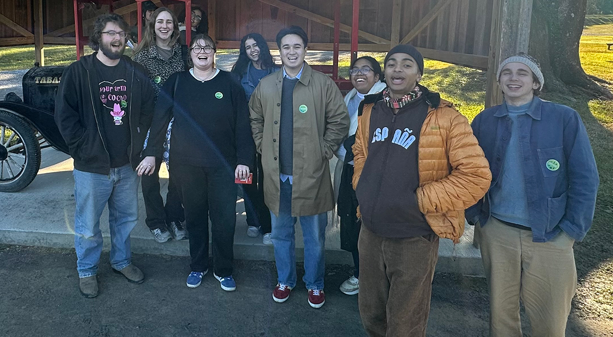 Students in the Africana Research Collective visiting the McIlhenney Tabasco Factory on Avery Island, Louisiana. (Photo courtesy of Garry Bertholf)